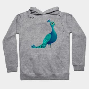 Cute Peacock Drawing Hoodie